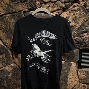Hot Topic Black Dinosaur Graphic Tee